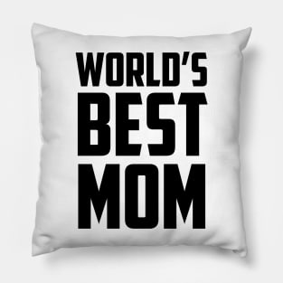 World's Best Mom Black Bold Pillow