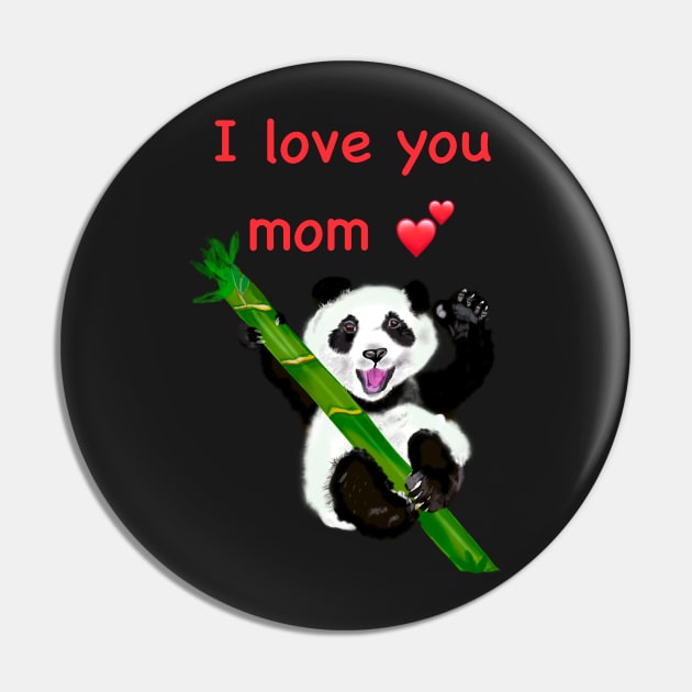 The best Mother’s Day gifts 2022, Happy Mother’s Day I love you mom with baby panda Pin by Artonmytee