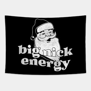 Big Nick Energy Funny Christmas Black Tapestry