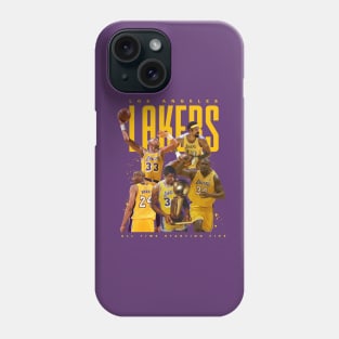 Los Angeles Lakers All Time Starting Five Phone Case