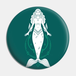 Vintage Pisces Goddess Zodiac Symbol // Proud Pisces Horoscope Sign Astrology Pin