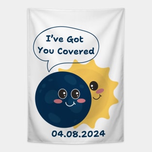Lispe Eclipse Funny I've Got You Covered Moon & Sun 04.08.2024 Tapestry