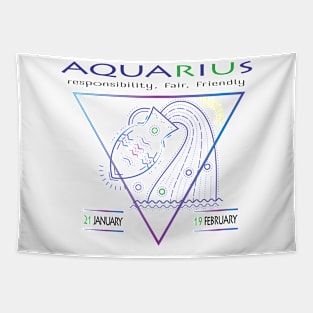 Aquarius Zodiac sign- astronomical sign - Horoscope Tapestry