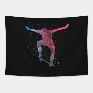 Water Colour Skater Ollie Cool Skateboarding Gift Tapestry