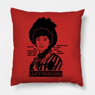 Lucy Parsons Quote Pillow