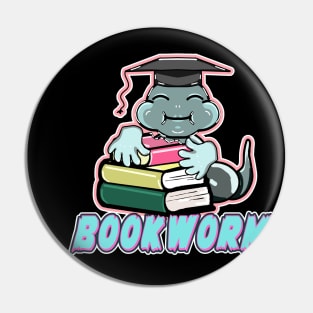 Bookworm cute design Pin