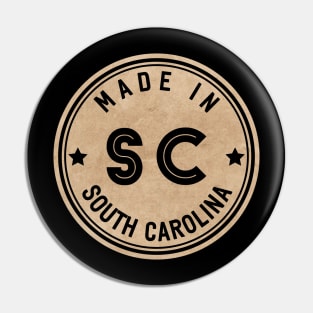 Made In South Carolina SC State USA Pin