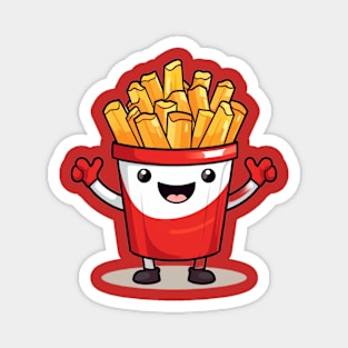 Cute French Fries T-Shirt Magnet