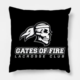 Gates Of Fire Lacrosse Club Grey Logo Pillow