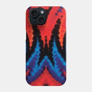 Zig Zag Pattern Red Blue Purple Black Tie Dye Phone Case