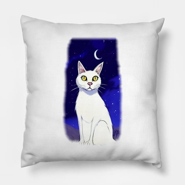 Haku at Night Pillow by DarkwingDave