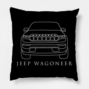 Jeep Wagoneer 1 White Design Car form Pillow