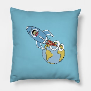 Rocket to Mars Pillow