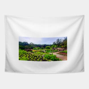 magical zen garden in collage photo landscape wallpaper Tapestry