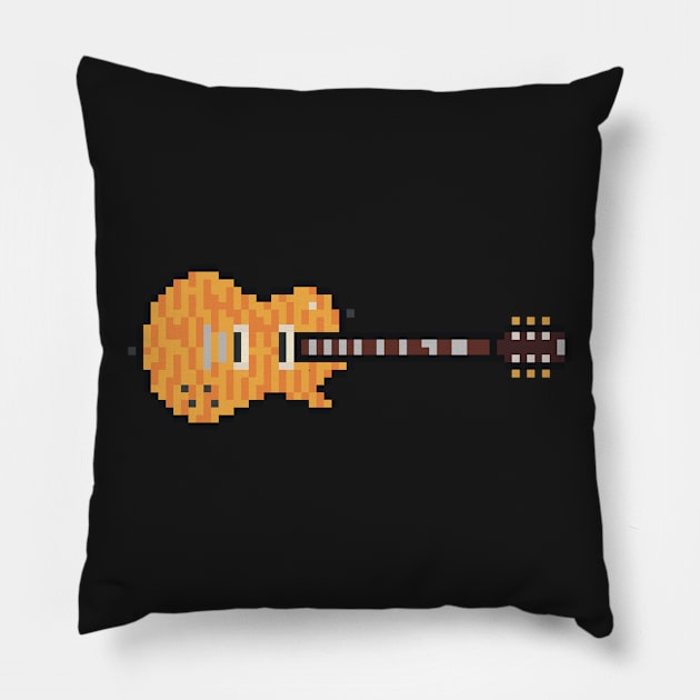 Rock Battle Gibbons Le Spaul Guitar Pillow by gkillerb