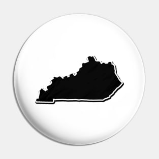 Black Kentucky Outline Pin