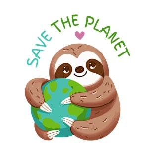 sloth save the planet T-Shirt