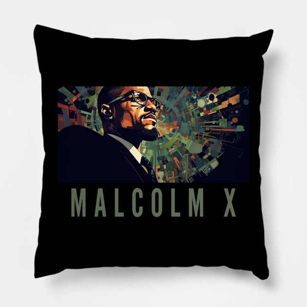 Malcolm X - Black History, Civil Rights Pillow by UrbanLifeApparel