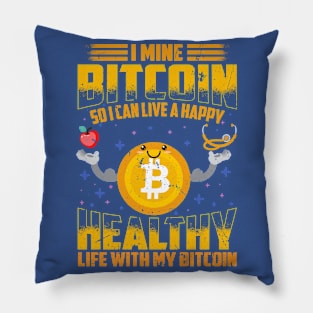 Happy Life Bitcoin Mining Pillow