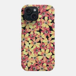 Orange Snowdrop Floral Pattern Phone Case