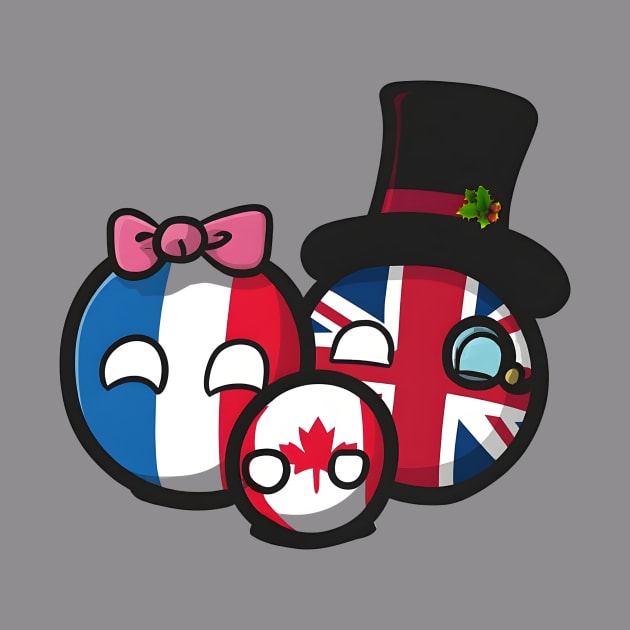 Polandball Countryball England France Canada Christmas gift by Polandball World