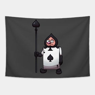 Spade Card Soldier From Wonderland Story Tapestry