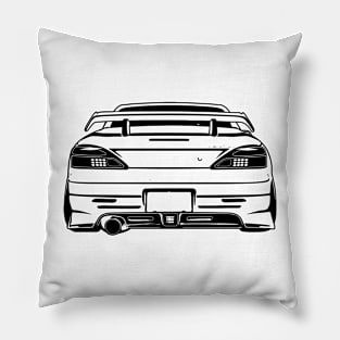 Nissan Silvian S15 Back View Sketch Art Pillow