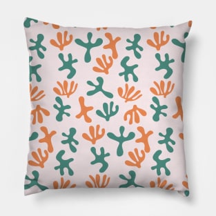 Abstract Retro Botanical Pattern Pillow