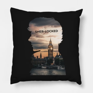 Sherlock Holmes · BBC tv show sherlock - sherlocked Pillow