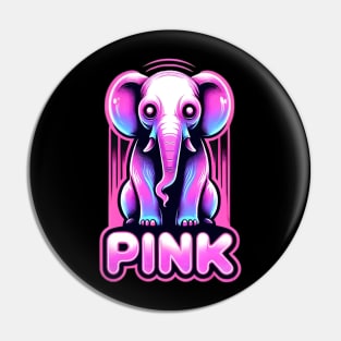 Psychedelic Pink Elephant Tee Pin