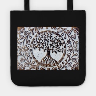 Tree of life Carving Tote