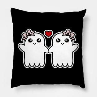 Cute Ghosts Holding Hands Pillow