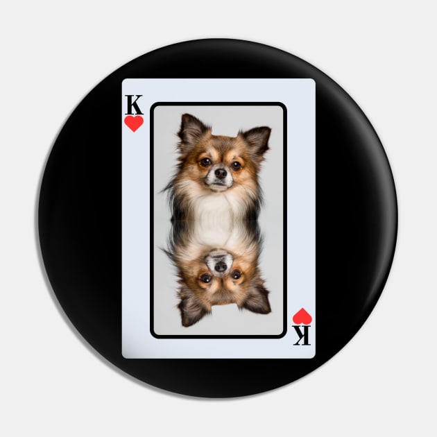 Chihuahua King Of Hearts Pin by HighwayForSouls