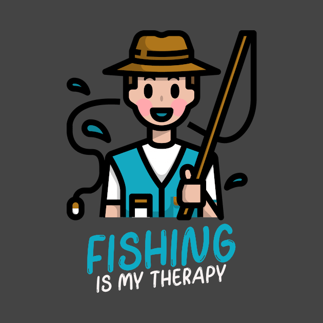 Fishing is my therapy 5 by Cectees