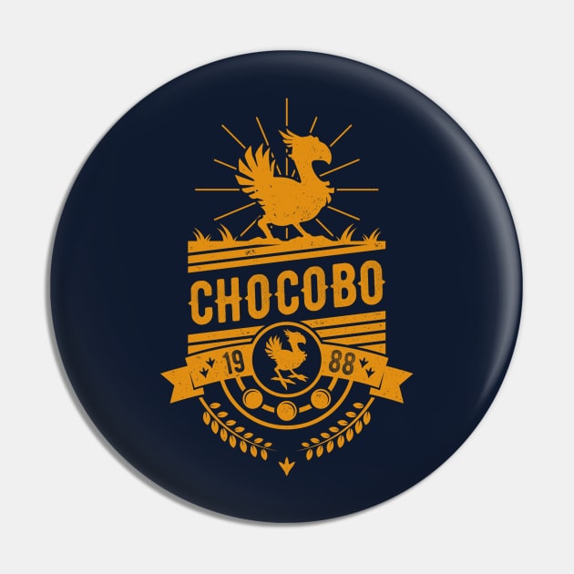 Chocobo Gold Pin by Alundrart