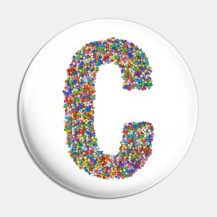 Sweet sprinkles - letter C Pin