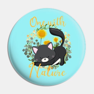 One With Nature Cat Pin