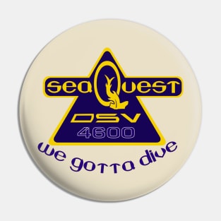 SeaQuest Show Logo with Podcast Catchphrase Pin