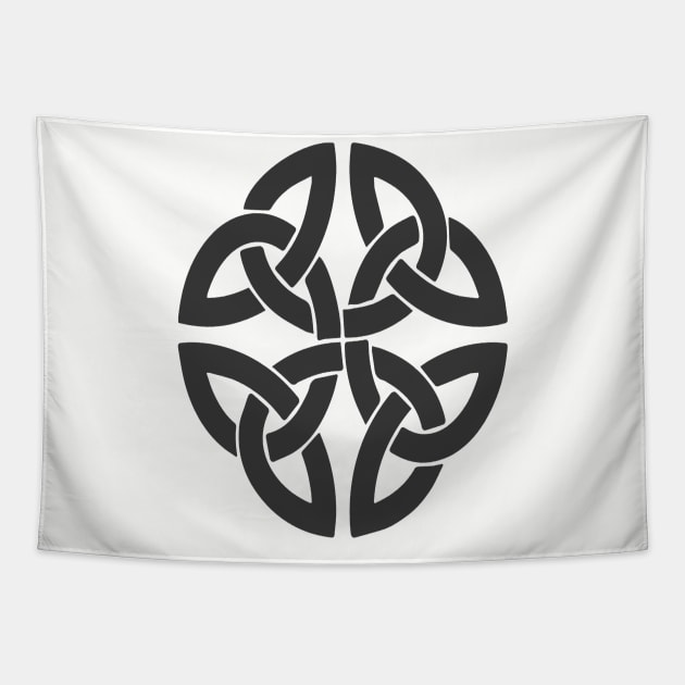 Celtic Shamrock Tribal Knot In Gray Tapestry by taiche