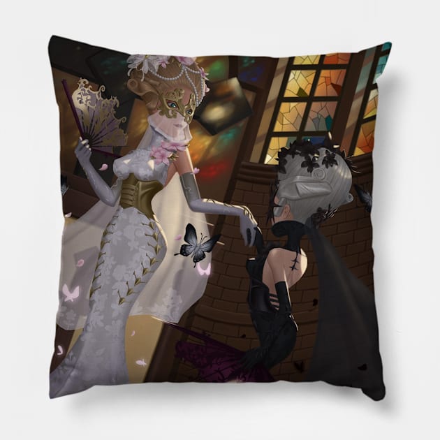 The Bride Geisha (Butterfly) Pillow by gagimas