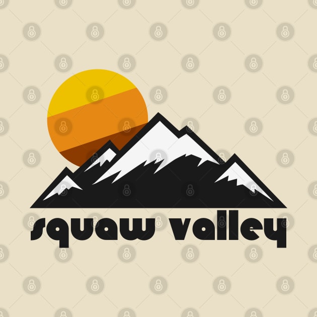 Retro Squaw Valley ))(( Tourist Souvenir Travel California Design by darklordpug