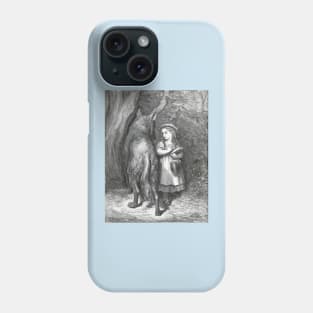 Red Riding Hood Meets Father Wolf - Gustave Dore Phone Case