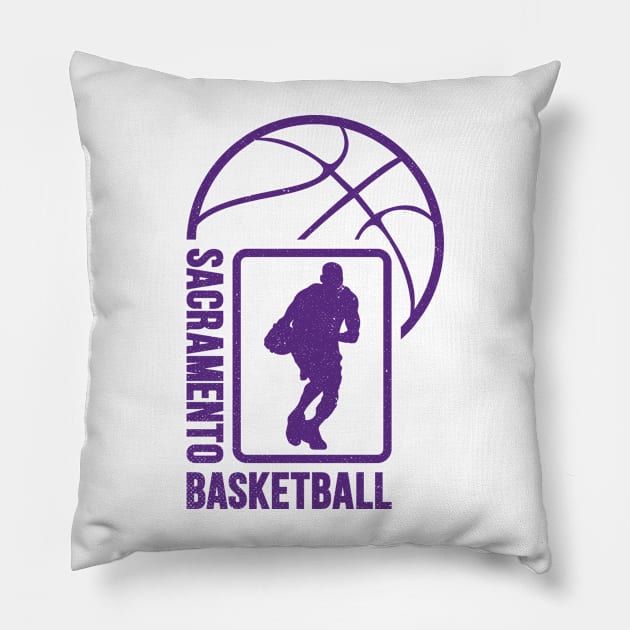 Sacramento Basketball 02 Pillow by yasminkul