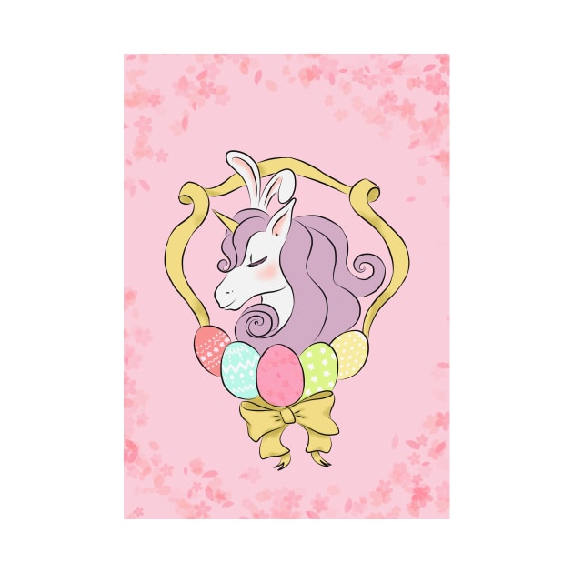 Happy easter purple hair unicorn by CintiaSand