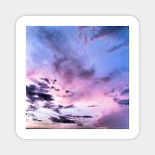 pink and blue sky Magnet