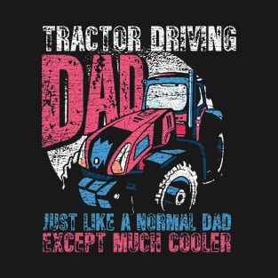 Tractor Dad Farmer Grunge T-Shirt