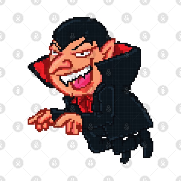 Halloween Count Dracula Pixel Art - Vampire by Contentarama