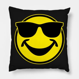 COOL yellow SMILEY BRO with sunglasses Pillow