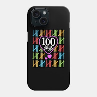 100 Days of School for Teachers Women Counting Phone Case