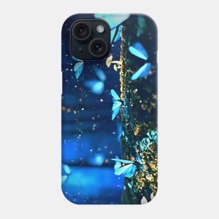 Blue Butterfly Garden Phone Case